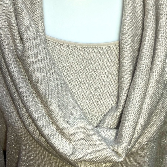 CHICOS Shimmering Cowls Neck Sweater - Picture 1 of 11